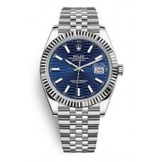 Rolex Datejust 41 Jubilee Swiss ETA Watch Fluted Motif Blue Dial Ref.M126334-0032 | 1:1 Super Clone 3235 Movement