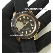 Rolex Yacht-Master Black Rubber Strap Luxury Men's Watch