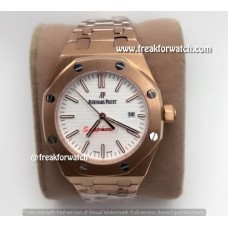 Audemars Piguet Royal Oak Rose Gold White Dial Men's Watch