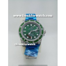 Rolex Submariner Green Diamond Bezel Automatic Green Dial Watch