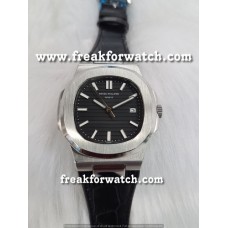 Patek Philippe Nautilus Steel Black Dial Automatic Watch